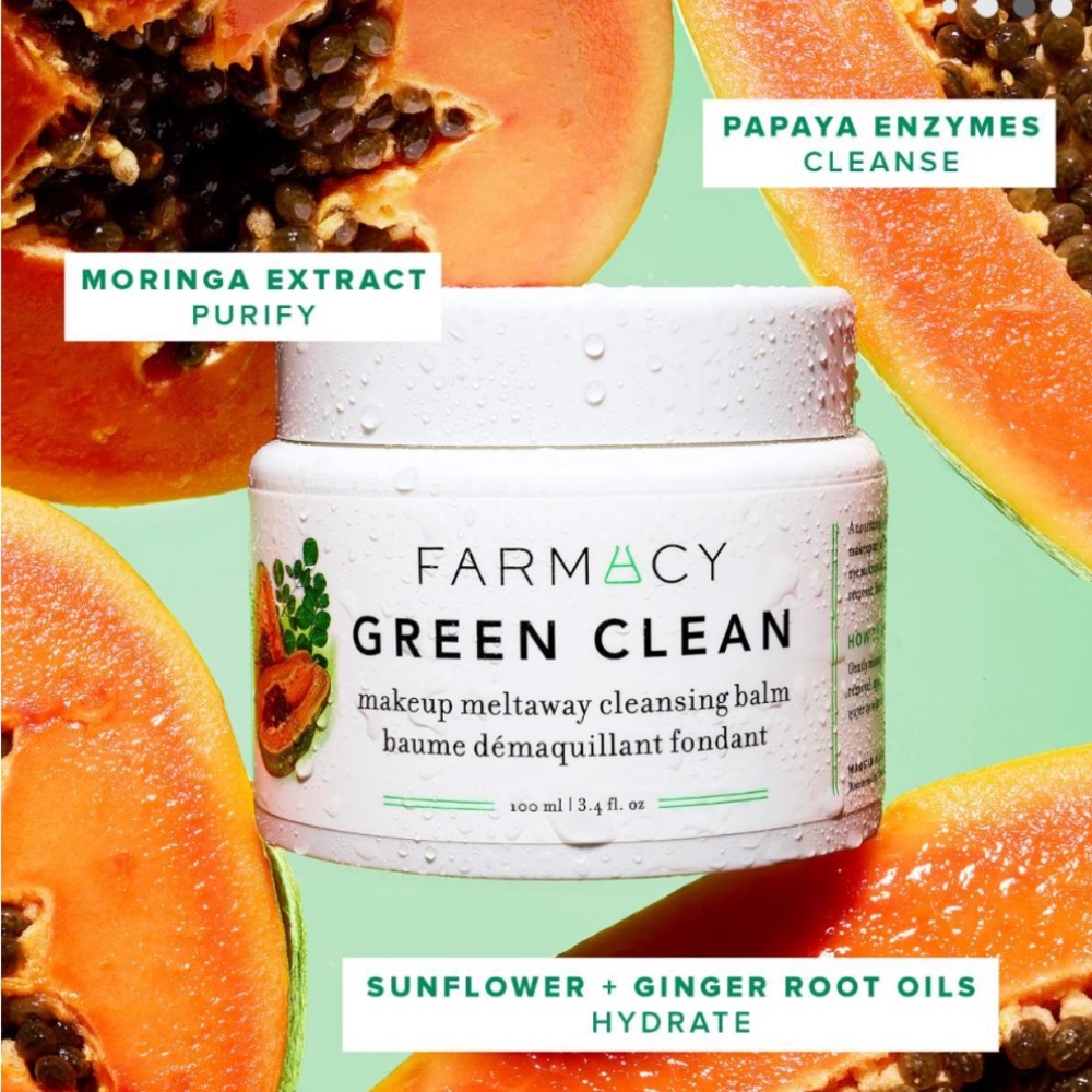 FARMACY GREEN CLEAN MAKEUP MELTAWAY CLEANING BALM   NEW IN BOX 100ml